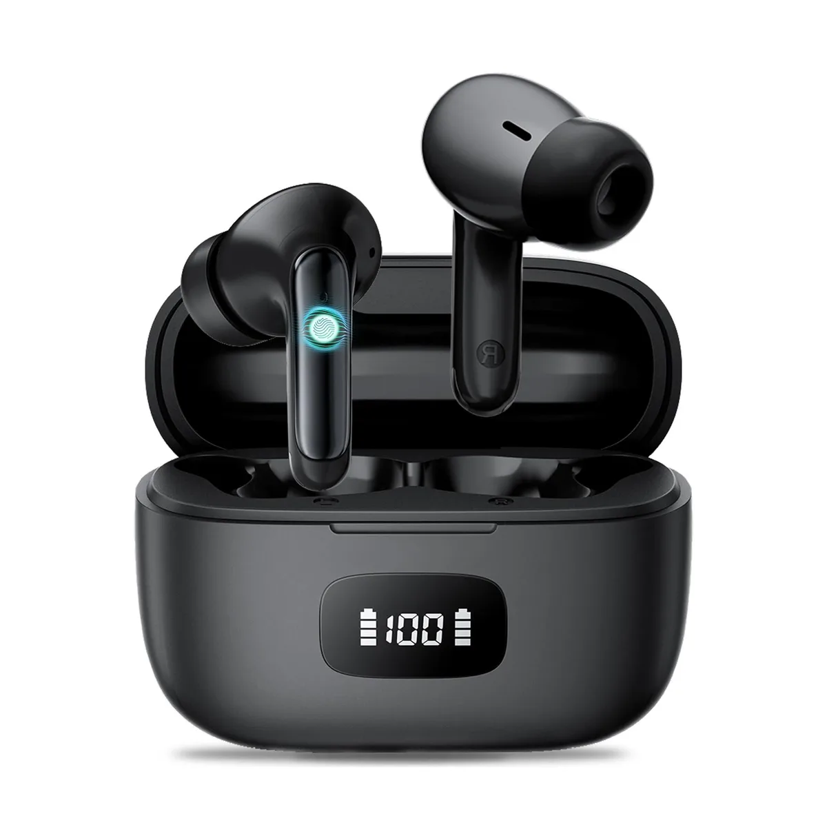 No Sew No Sew Airbuds 8 In-Ear Deep Black 13mm Hybrid ANC Bluetooth 5.3 56H IPX7 — product photo