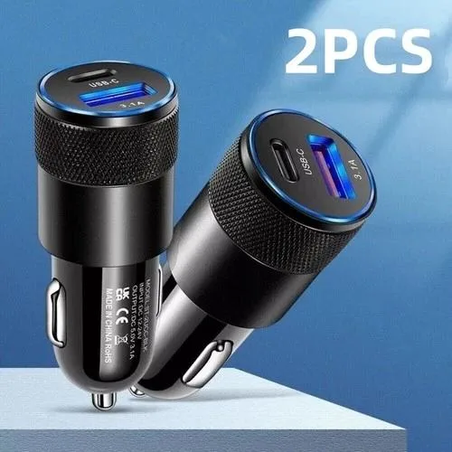 DIVI DIVI 2-Port PD USB-C Car Charger 12V-24V Black — product photo