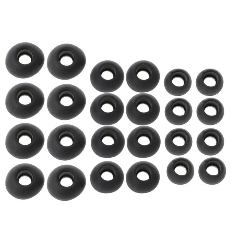 YINGHUA YINGHUA Silicone Ear Tips 12 Pairs Black Transparent S M L accessory — product photo