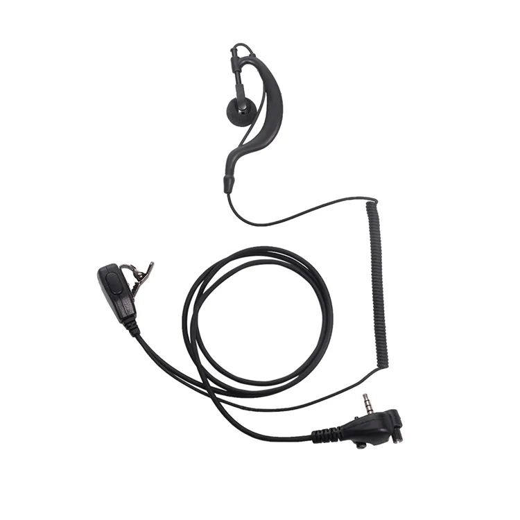 XQF XQF G-Shape Earpiece Headset with PTT Mic for Motorola Yaesu Vertex Standard Radio — product photo