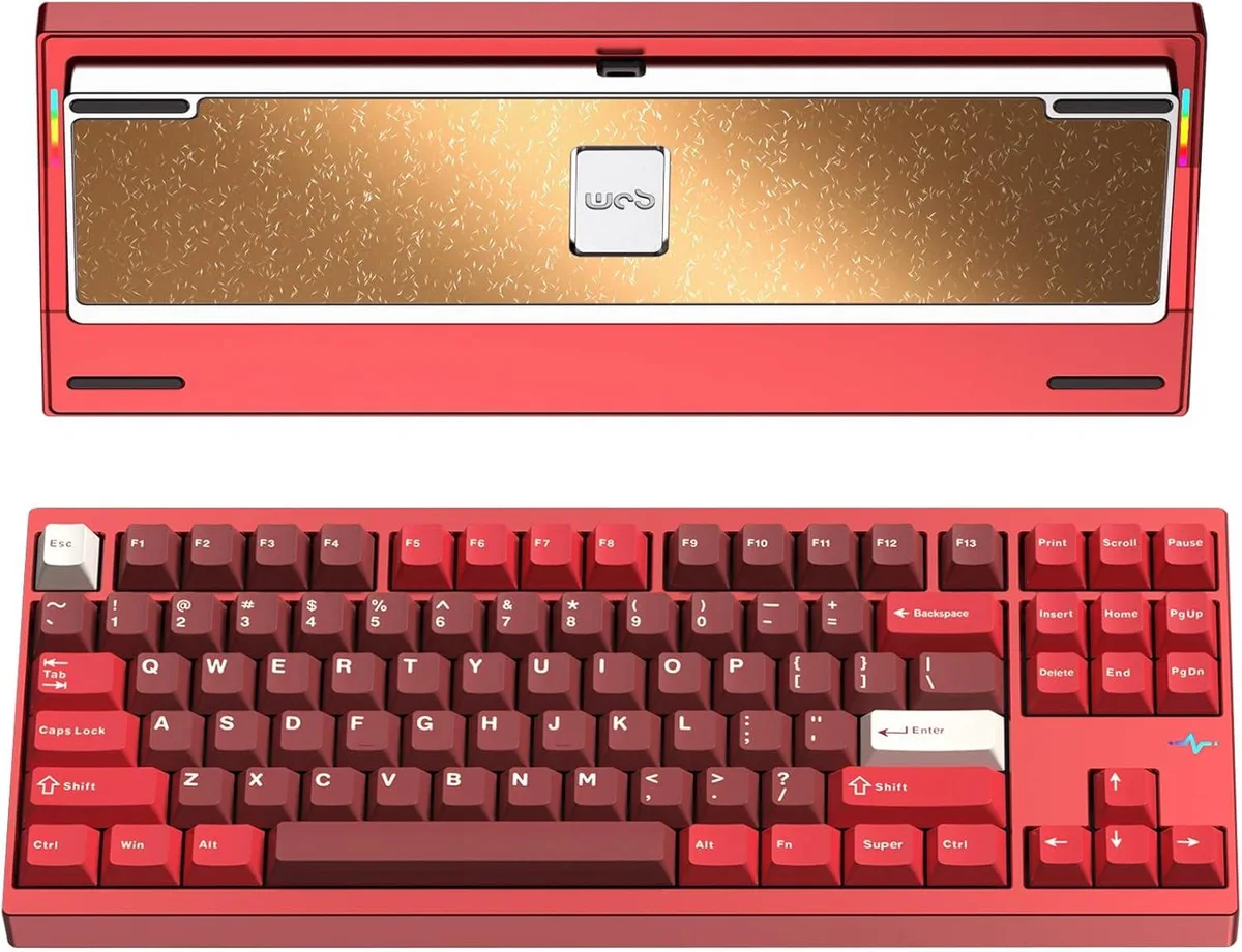 BFKK BFKK CRUSH80 RGB Gaming Keyboard 6063 Aluminum 7500mAh Red — product photo