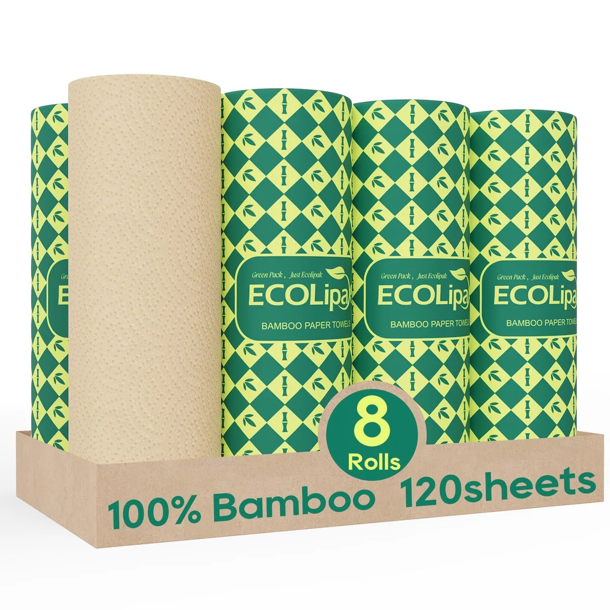 3M EL-2KPT Paper Towels 8 Rolls 2 Ply 120 Sheets — product photo