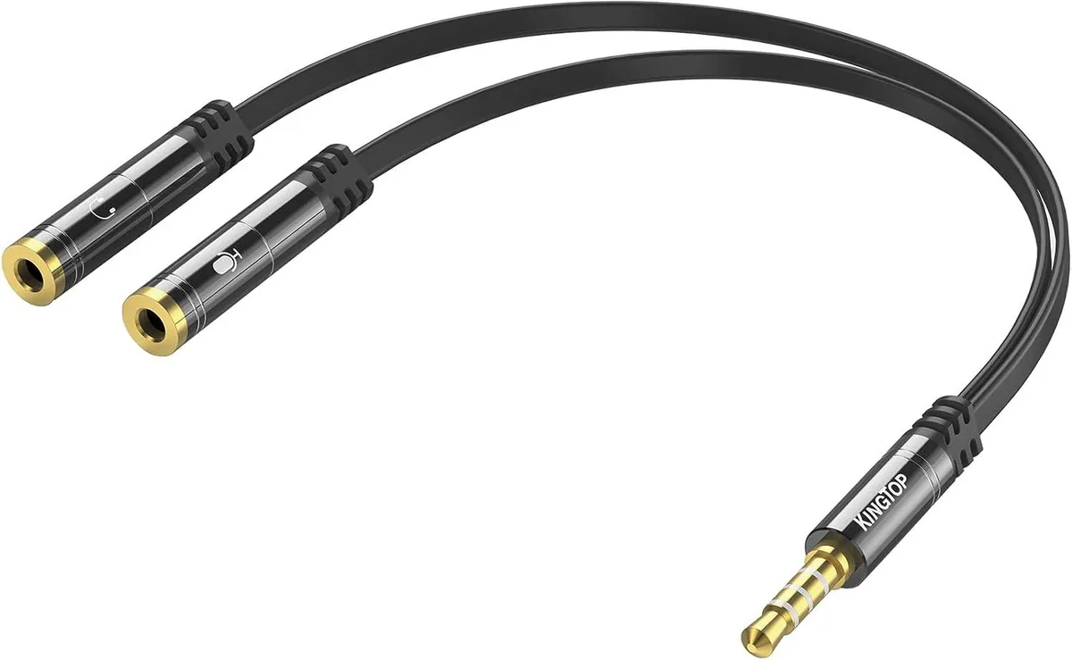 JPWEB JPWEB Headphone Splitter 3.5mm Mic Audio Cable 20cm — product photo