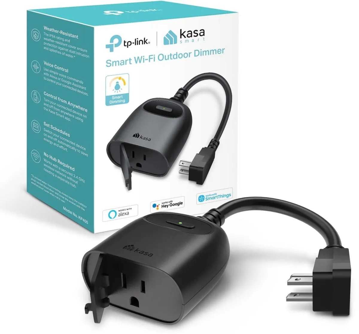 TP-LINK KP405 Outdoor Smart Dimmer Plug IP64 — product photo