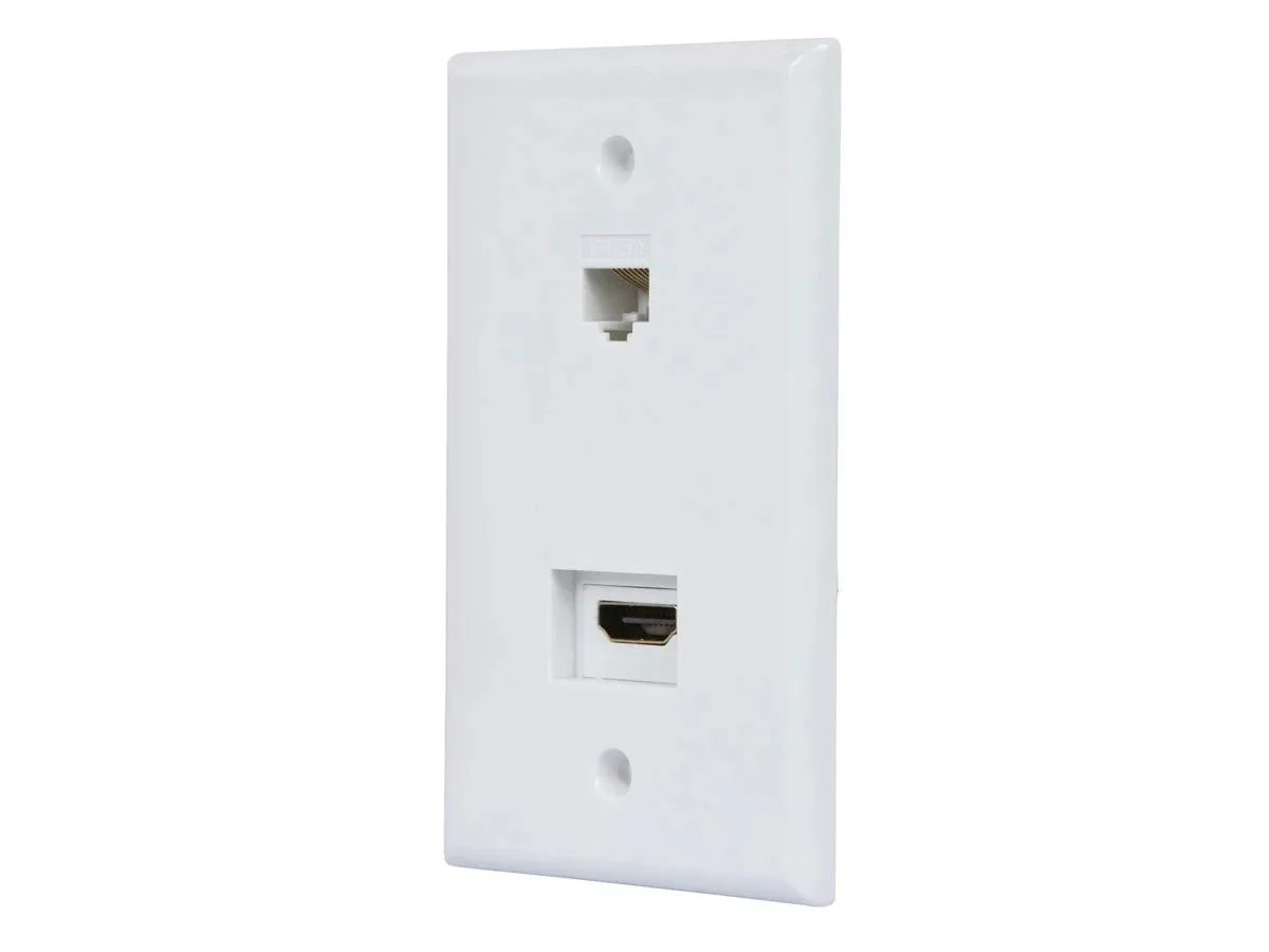 Monoprice Inc. Monoprice Inc. 112094 Recessed HDMI Wall Plate with HDMI &amp; RJ45 Couplers — product photo