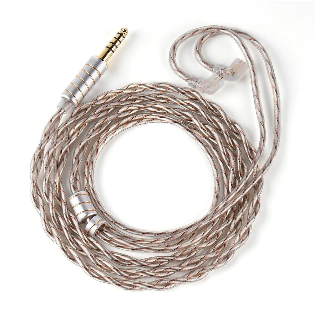 LORDWORLD LORDWORLD IEM Upgrade Cable 6N Silver-Plated Copper OFC QDC 4.4mm — product photo
