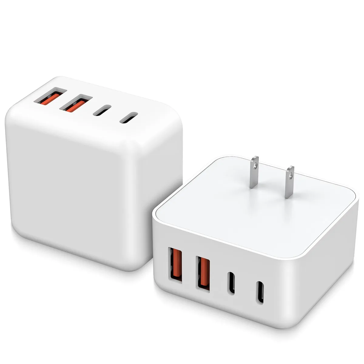  Delkin T18 40W 4-Port USB Charger 2-Pack White — product photo