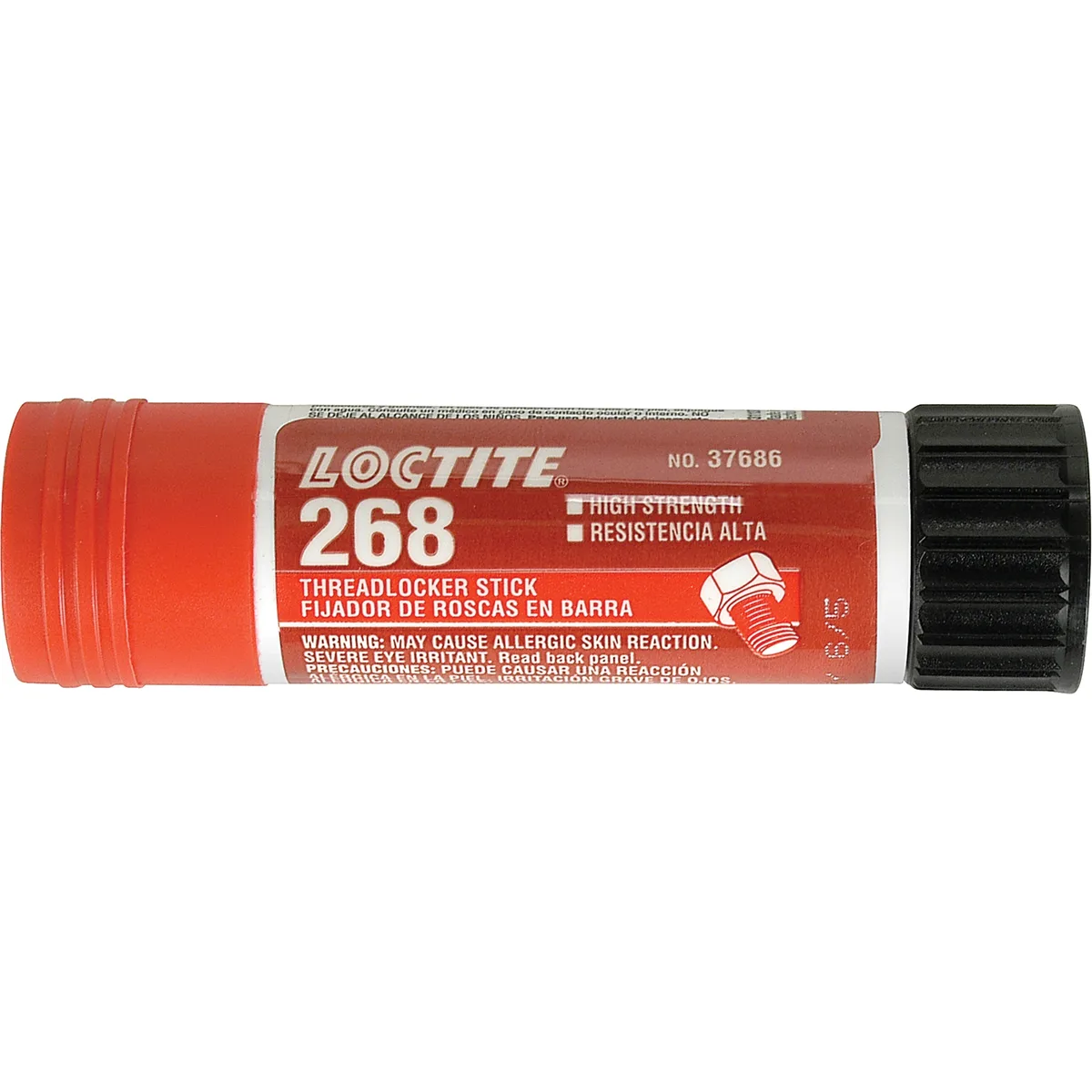 Red solid stick threadlocker in 19 g container