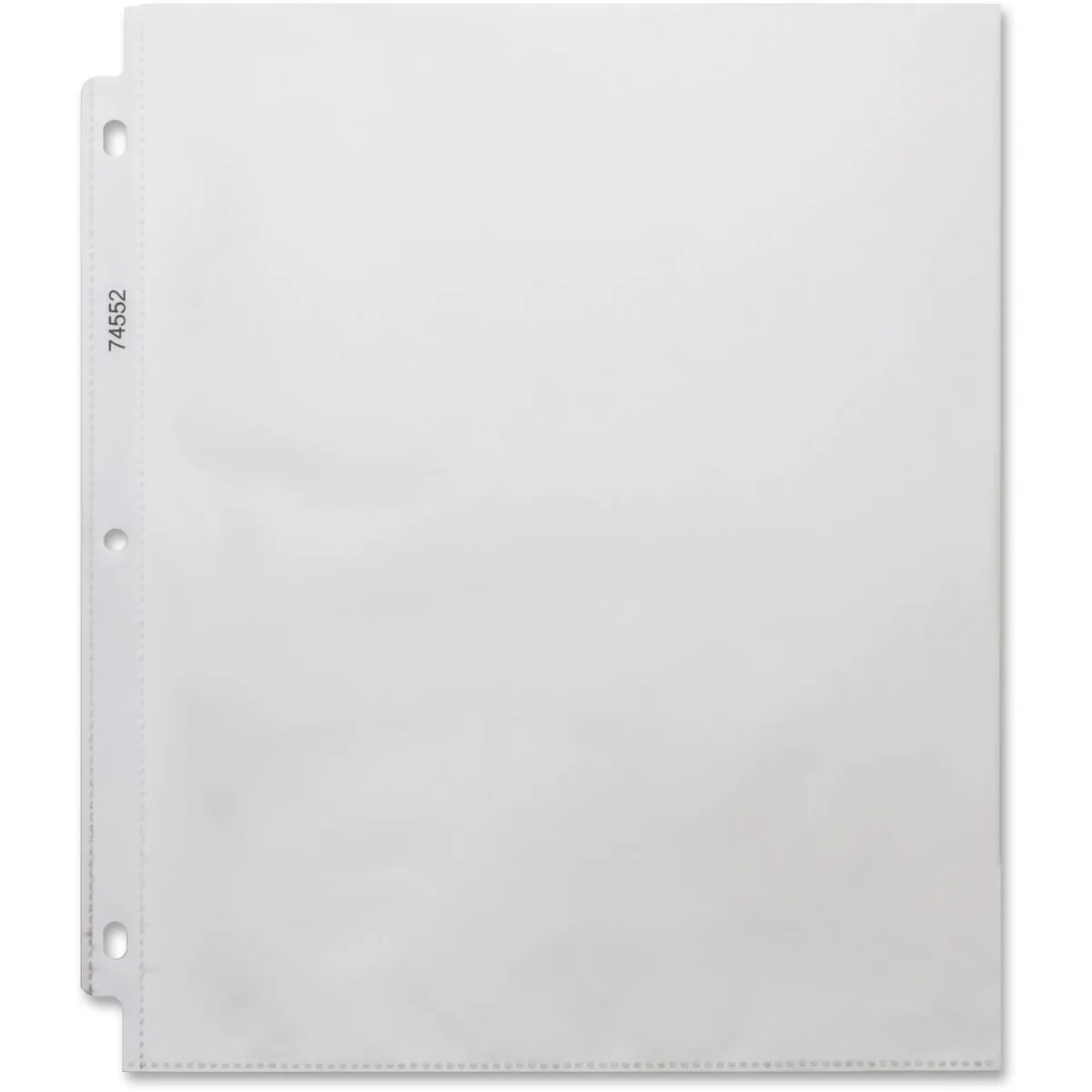 Box of 200 clear polypropylene sheet protectors, top-loading with reinforced three-hole edge
