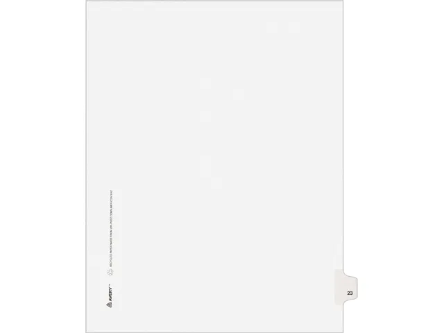 Avery Avery 1023 Legal Side Tab Divider 23 Letter 8.5x11 White 25 Pack — product photo