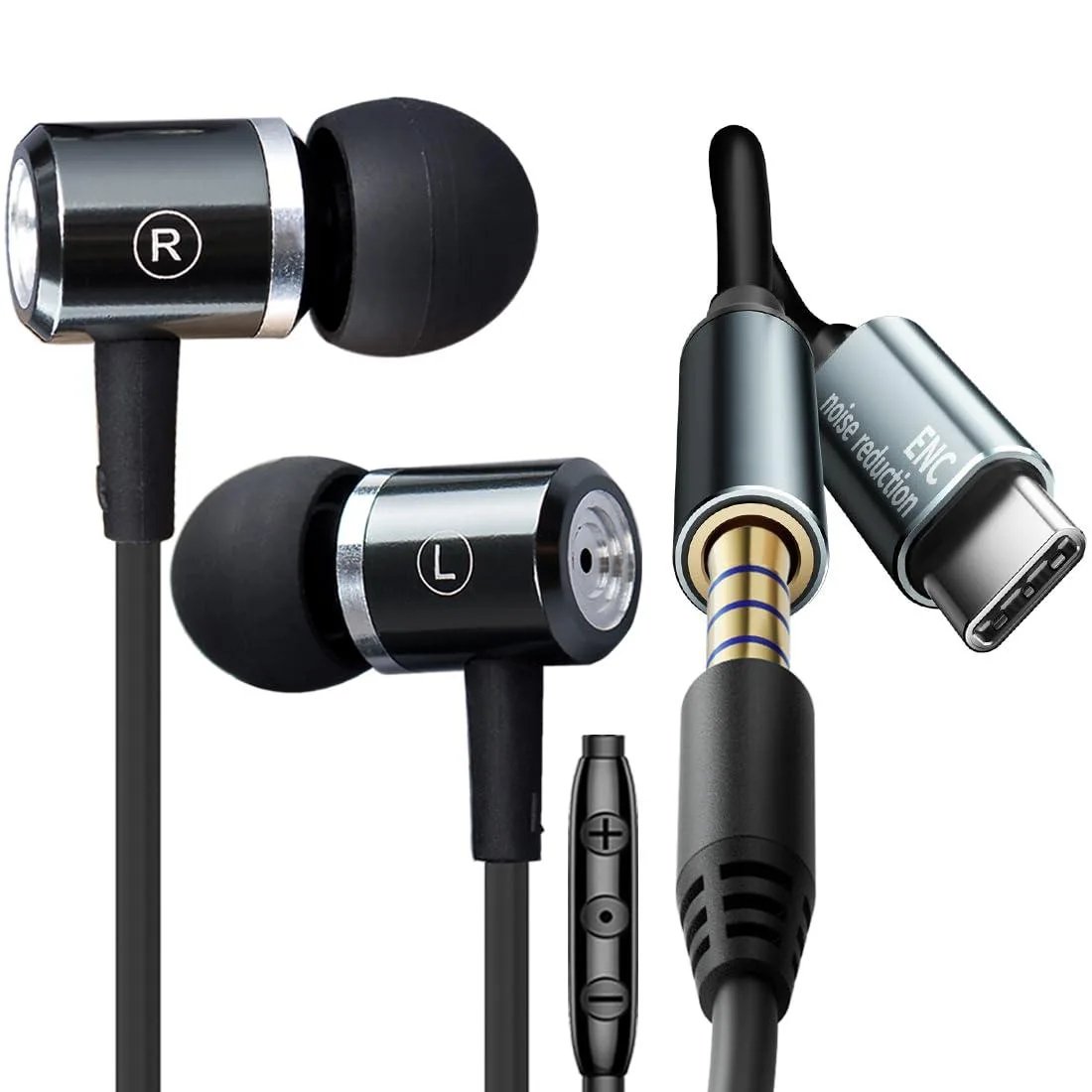  SUYUZREY B330+e8 Wired In-Ear Headphones Black 3.5mm — product photo