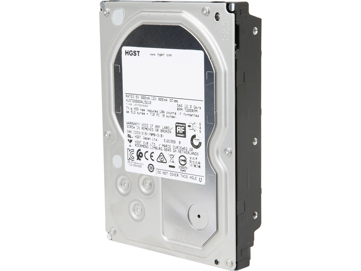 HGST HGST Ultrastar 7K6000 0F22791 6TB 7200 RPM 128MB SAS 12Gb/s 3.5" internal hard drive — product photo