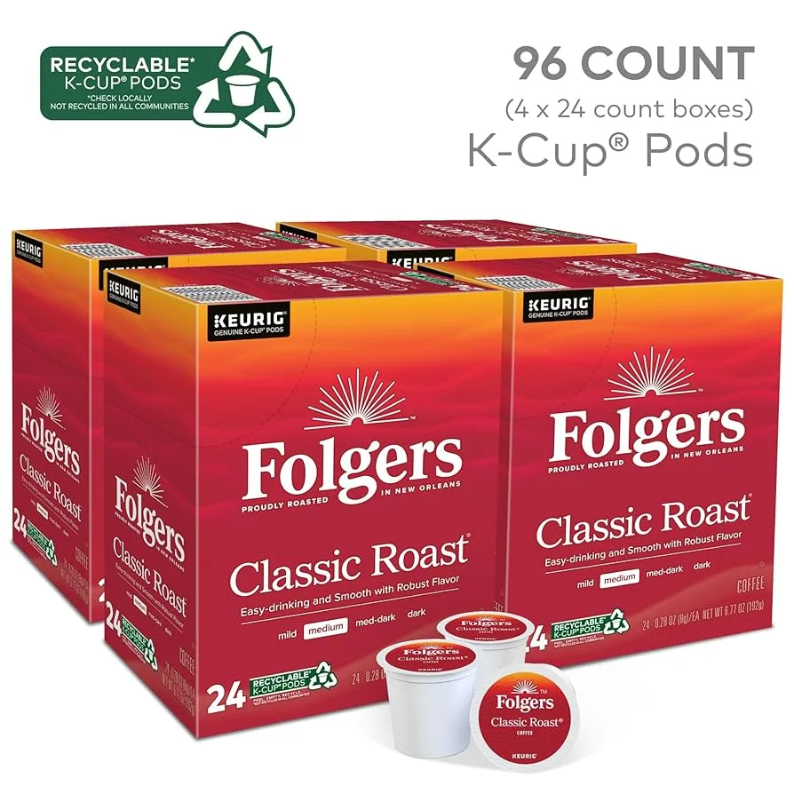 Folgers Folgers 7456CT Classic Roast K-Cup Pods 96 Count — product photo