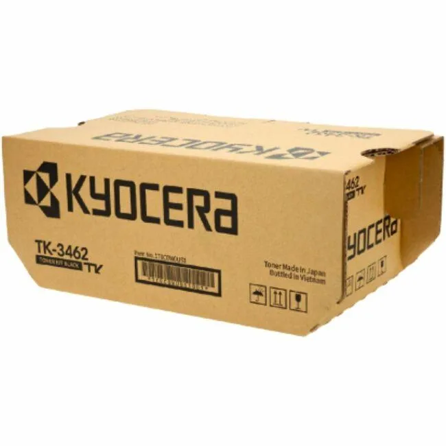 Rectangular black Kyocera TK3462 toner cartridge new in box