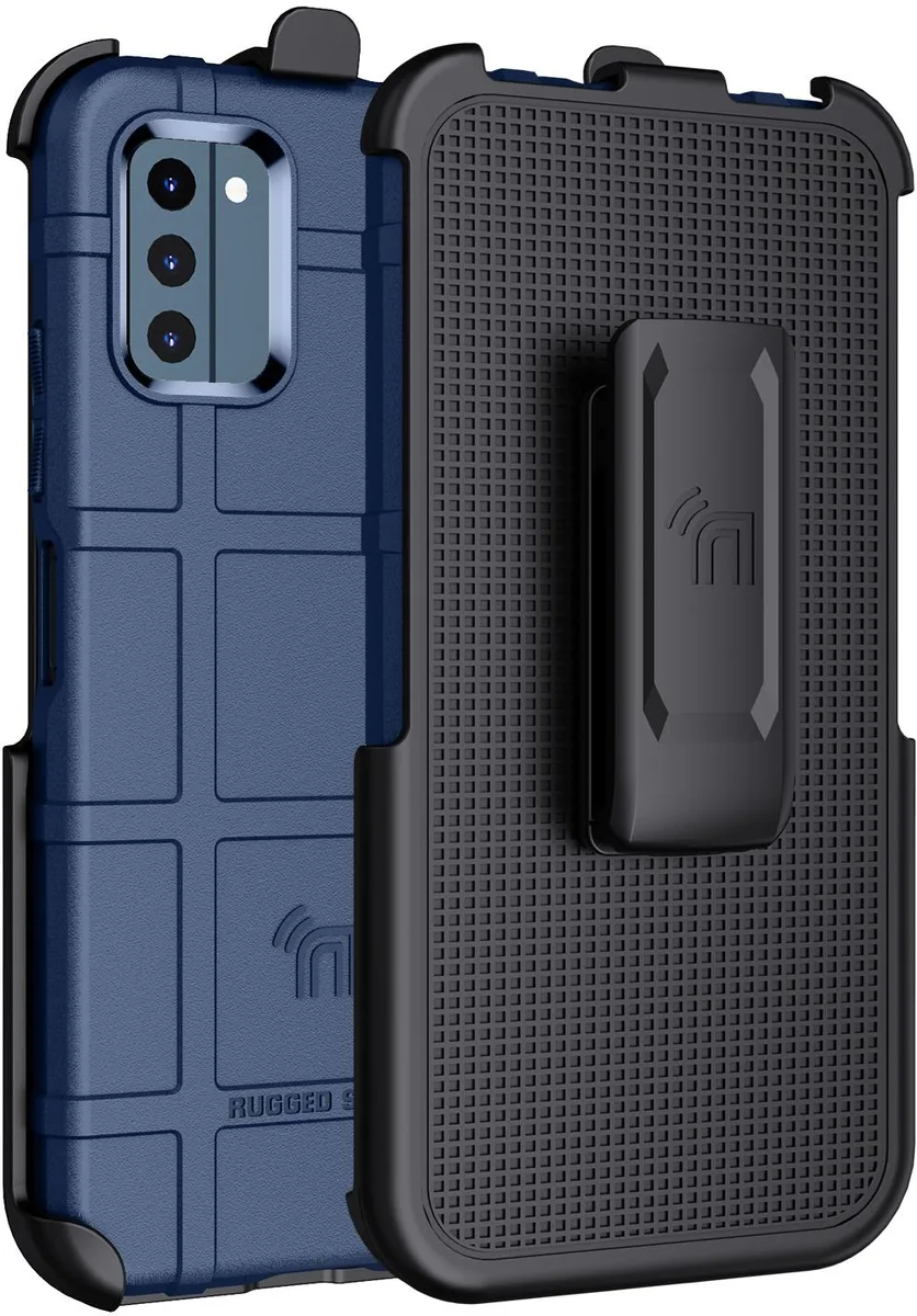Nakedcellphone Nakedcellphone Special Ops Rugged Case &amp; Belt Clip Holster for Nokia C300 Navy Blue — product photo