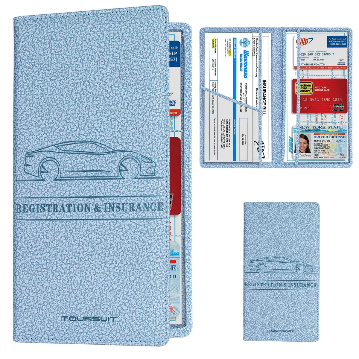  Viator Gear Car Document Organizer M Light Blue 9.4 x 5.0 x .4 in — product photo