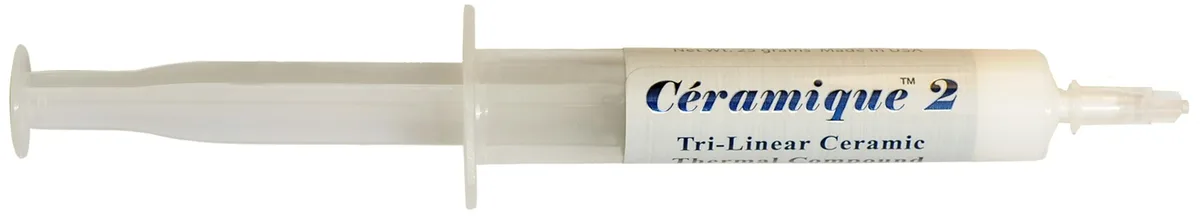White 25g syringe of ceramic thermal compound