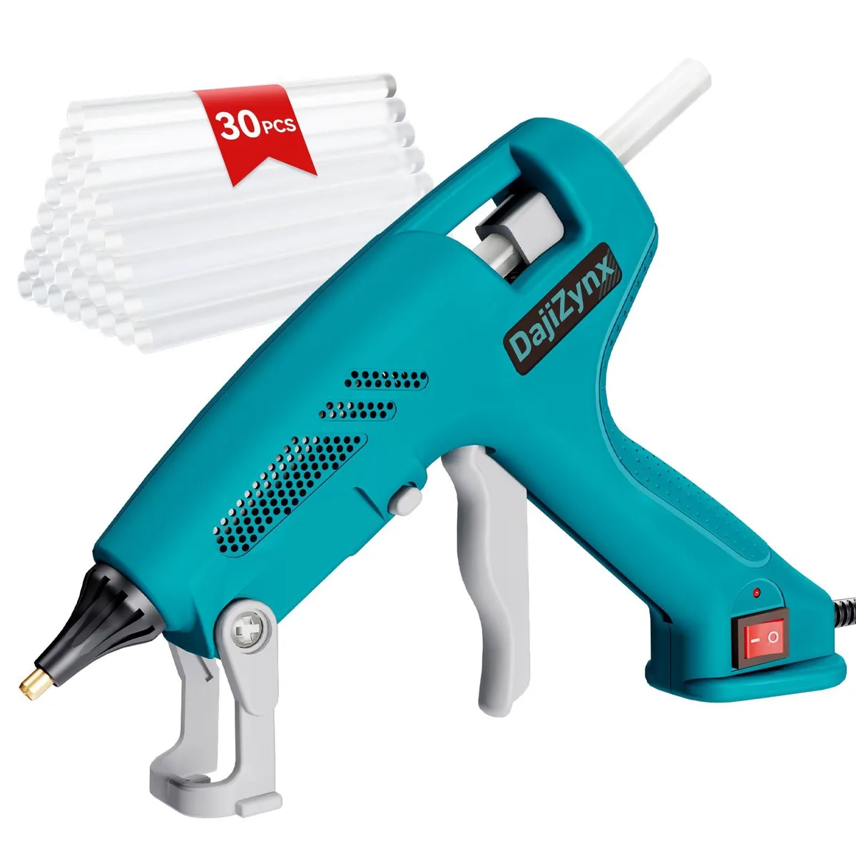  DajiZynx HJ046 100W Hot Glue Gun Kit with 30 Sticks 11mm — product photo