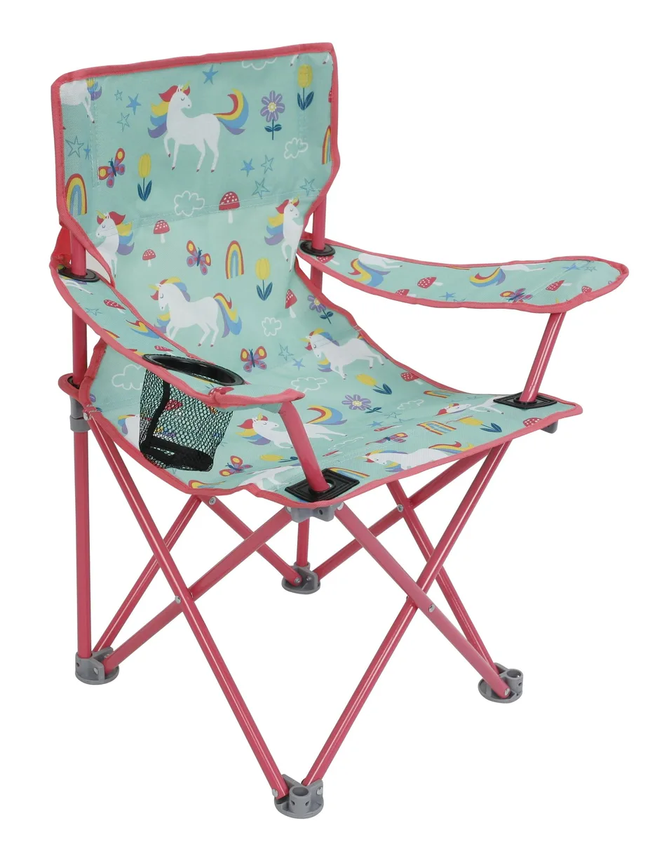 None Continuous None Continuous Kid Camping Chair CRCKT Unicorn Print Yellow 125lb 2.1lb — product photo