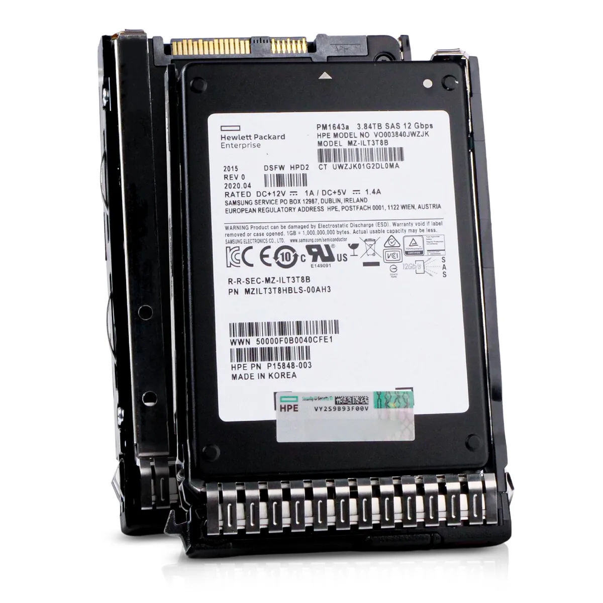 HP HP VO003840JWZJK P15848-003 3.84TB SAS 12Gb/s 2.5in enterprise SSD — product photo