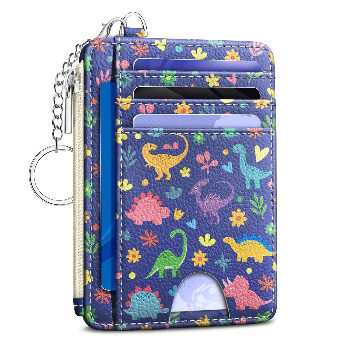  Kelvoris Wacd017-dino Wallet Blue Dinosaur RFID 4.9 x 3.54 x 0.2 — product photo