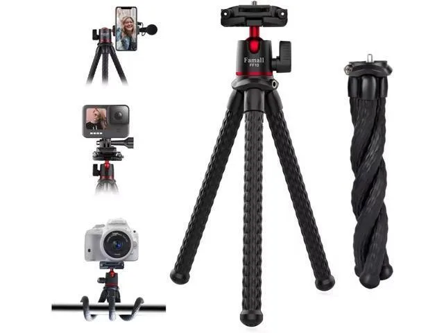 LORDWORLD LORDWORLD Flexible Phone Tripod Mount Cold Shoe 65-95mm 360° Ball Head — product photo