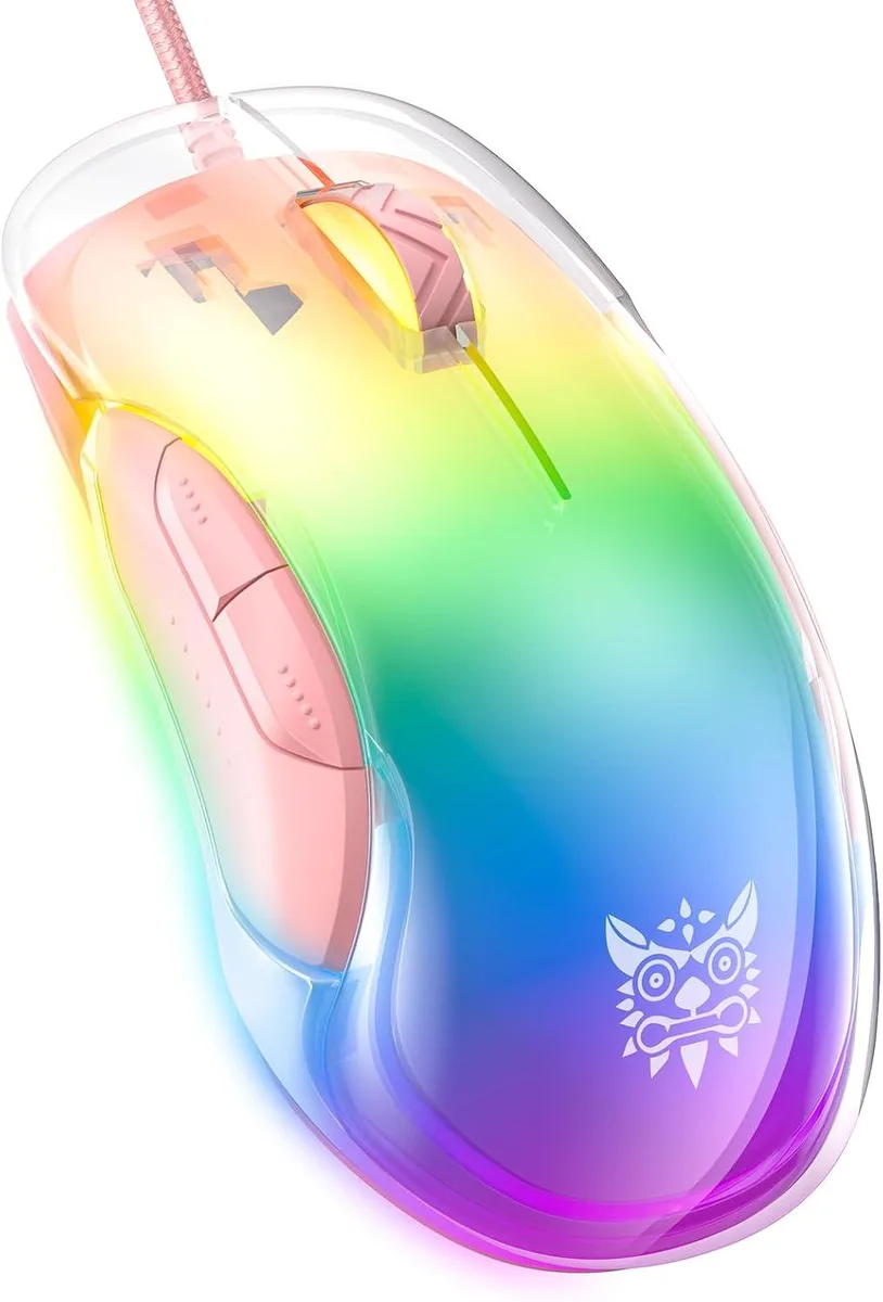 Hitoor Hitoor CW925 Wired Gaming Mouse 12800 DPI 8 Buttons Pink — product photo