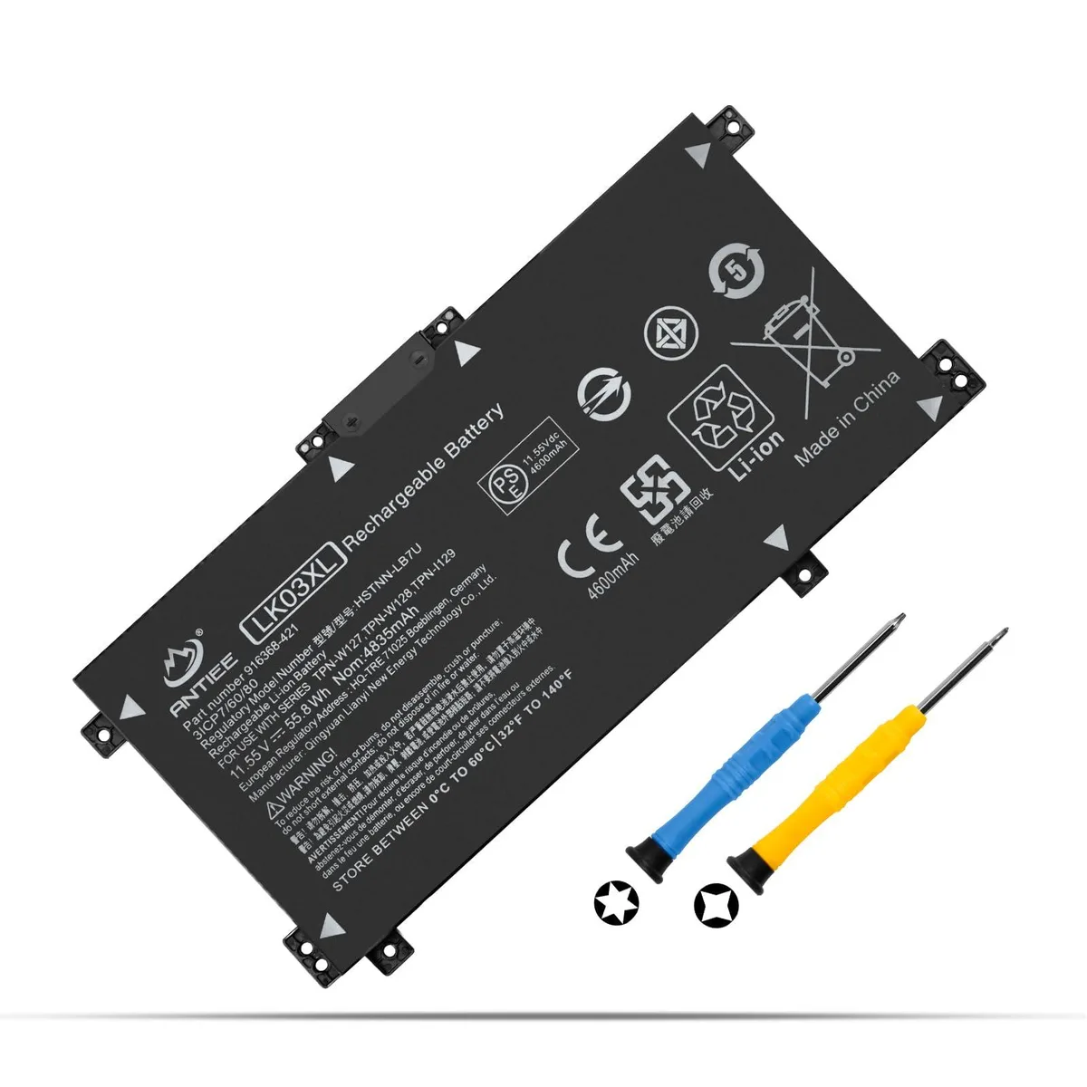  HP Envy X360 15m-cn0xxx bp0xx 17m-ae0xx LK03XL 55.8Wh 11.55V laptop battery — product photo