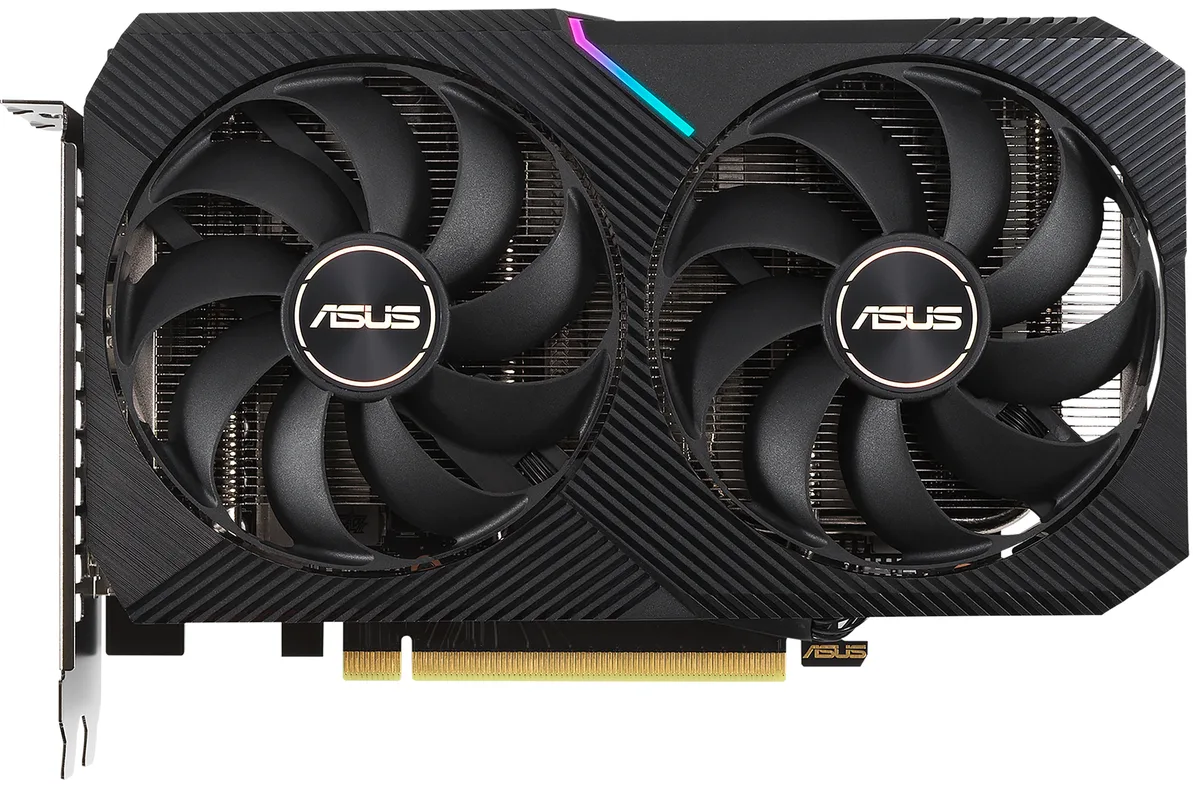 ASUS ASUS DUAL-RTX3050-O8G GeForce RTX 3050 graphics card — product photo