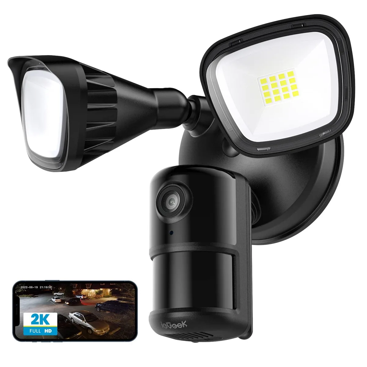  ieGeek ZY-E1 2K Floodlight Camera 2600 Lumens 2.4 GHz WiFi — product photo