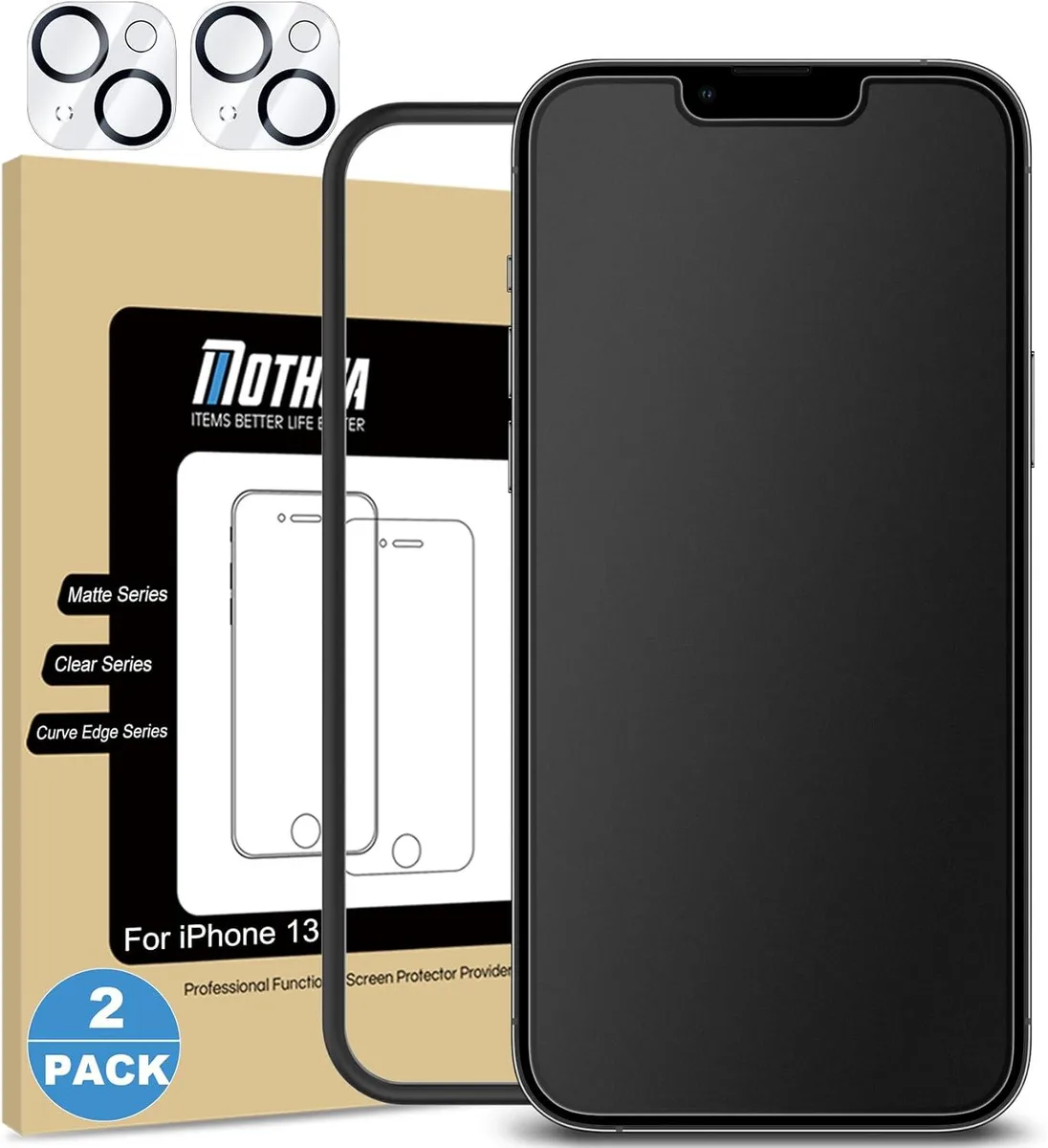 PISKEKAT PISKEKAT Server Rack iPhone 13 6.1 inch Screen Protector 2 Pack — product photo