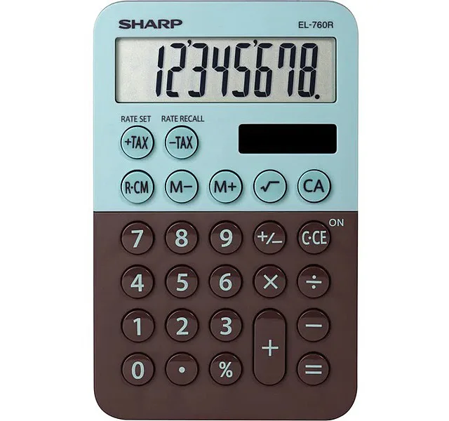 Sharp Sharp EL760RBMT Calculator Twin Power XL 8-Digit Display — product photo