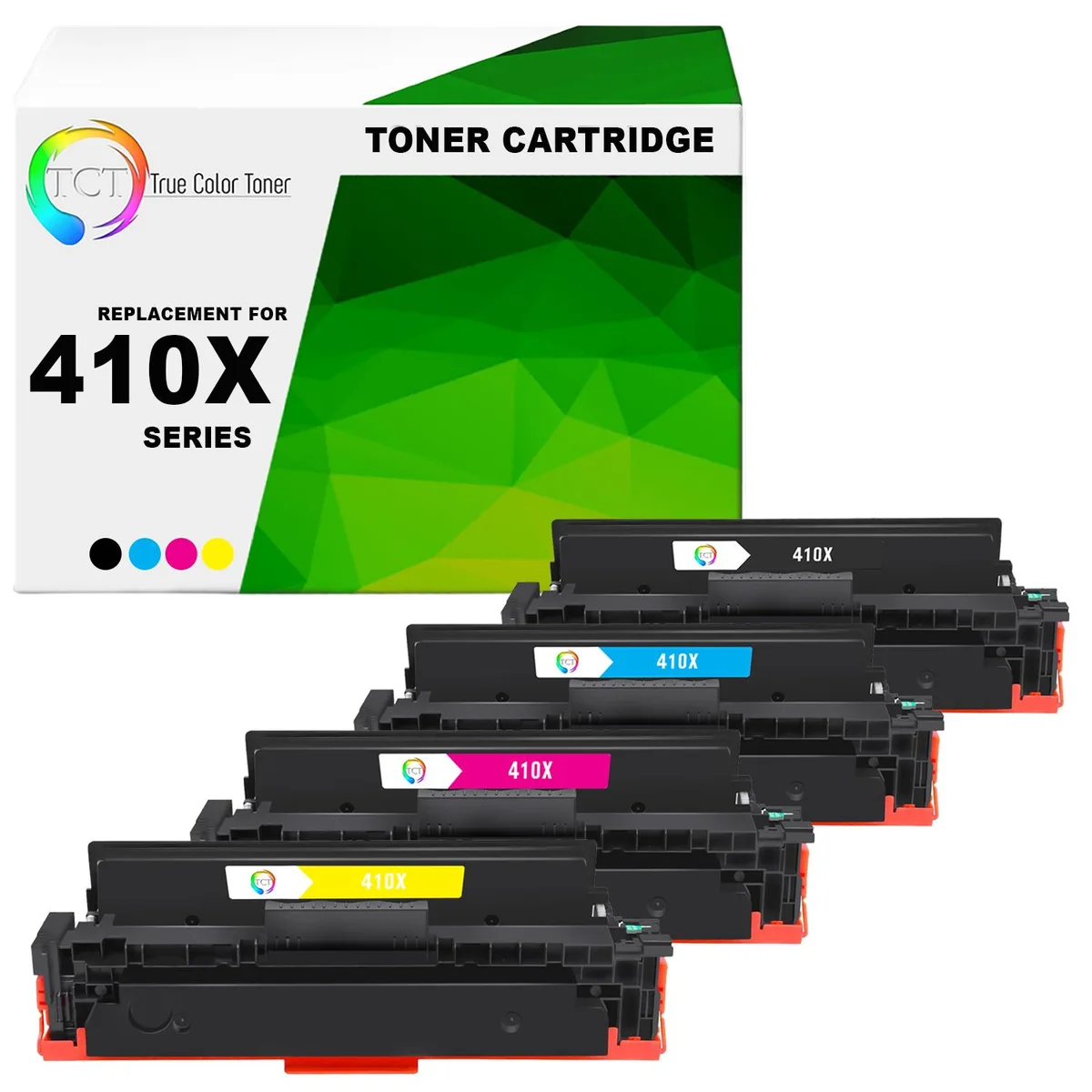 True Color Toner True Color Toner 410X 4-Pack High Yield Toner Cartridges 4 Colors — product photo