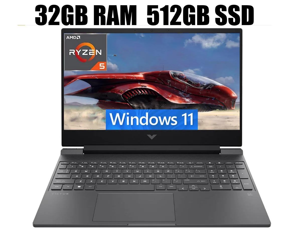 HP HP Victus 15 Raider AMD Ryzen 5 7535HS RX 6550M 32GB 512GB gaming laptop — product photo