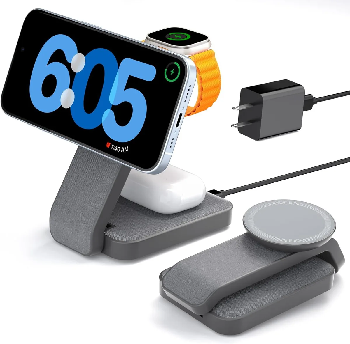 lelisten lelisten 3-in-1 Foldable Wireless Charger MagSafe Night Light — product photo