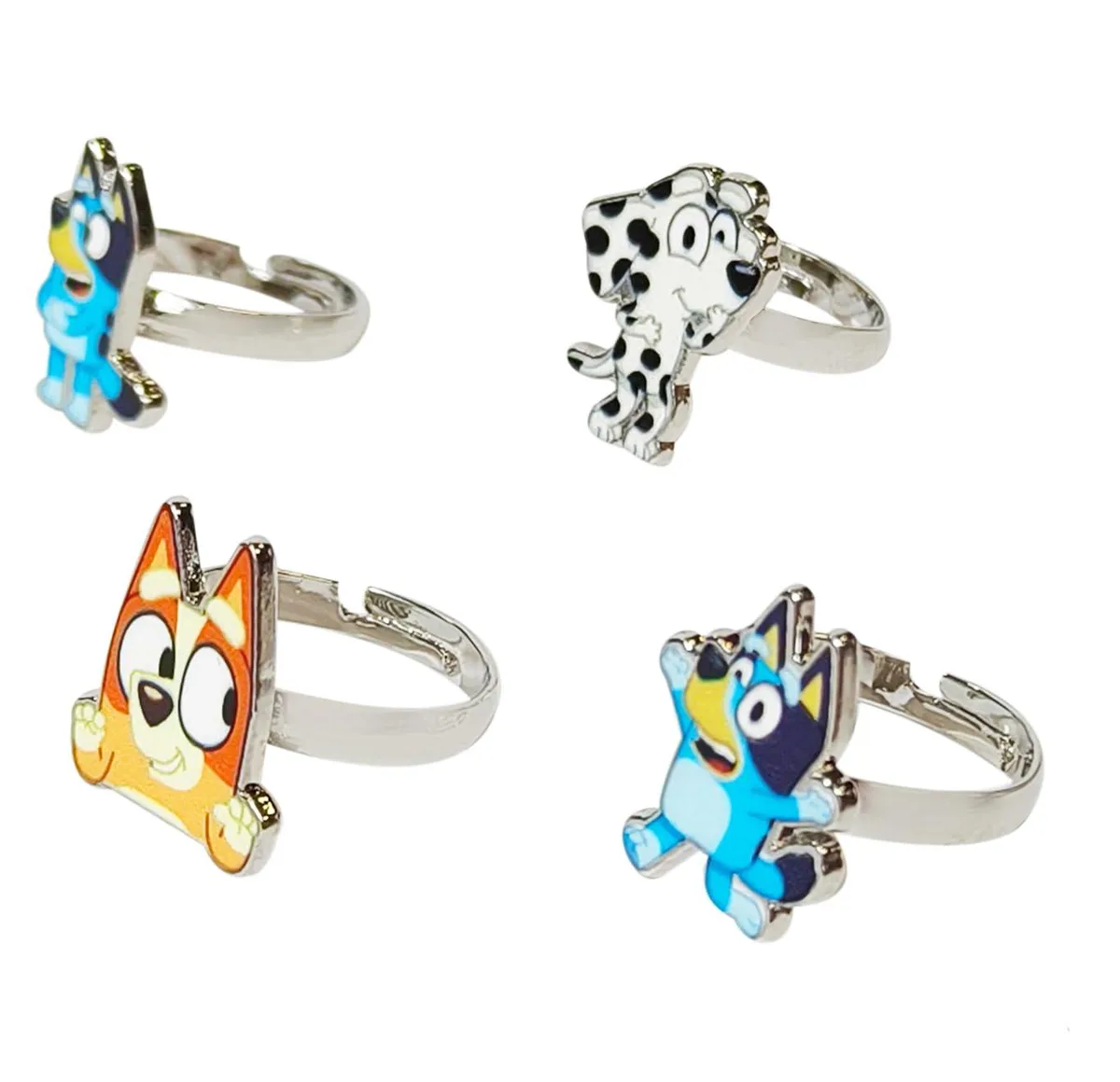  LUV HER BY381 .925 Sterling Silver 4-Piece Adjustable Rings — product photo