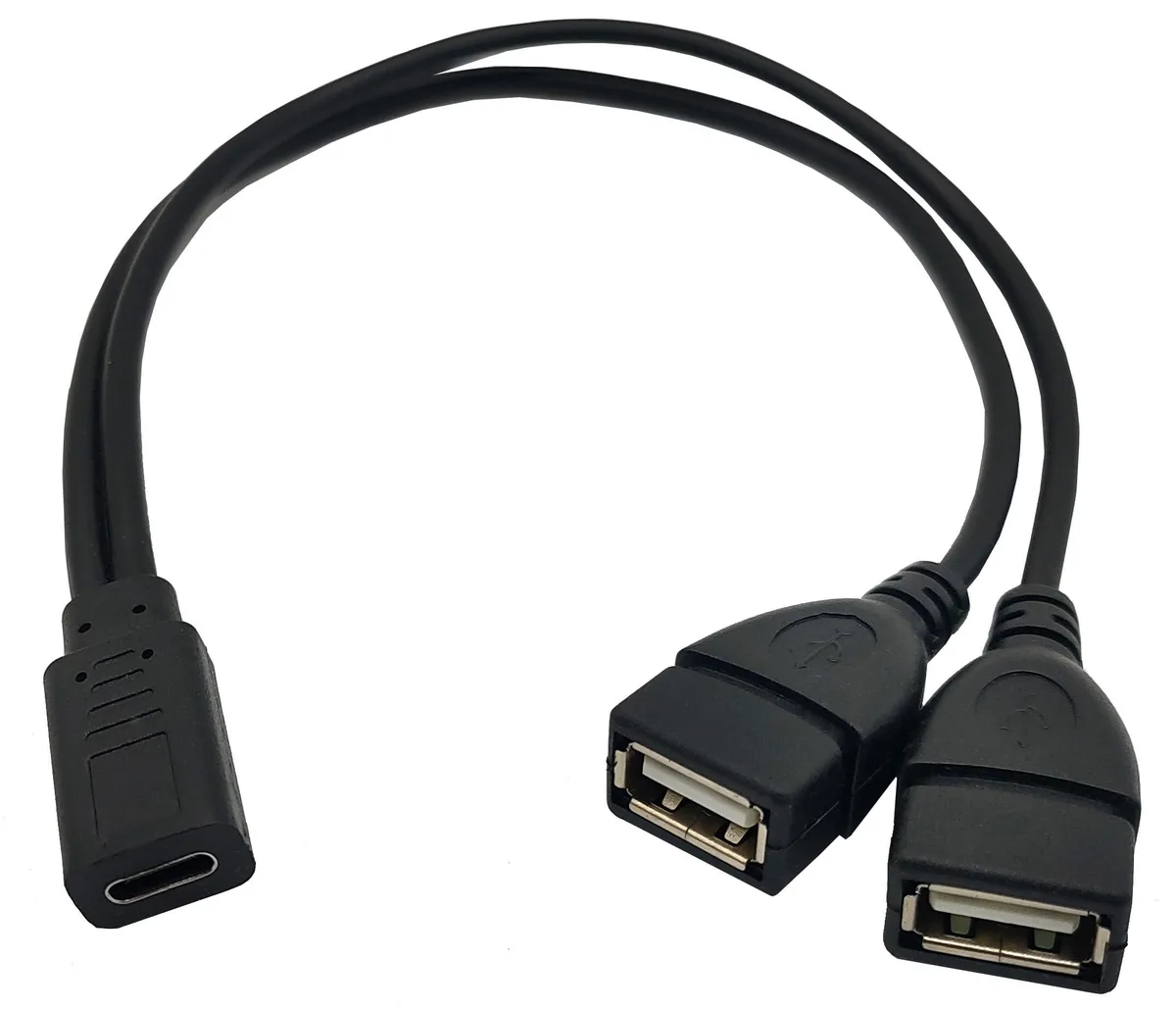 BUCIER BUCIER USB-C Female to 2×USB Female Splitter Cable 30 cm — product photo