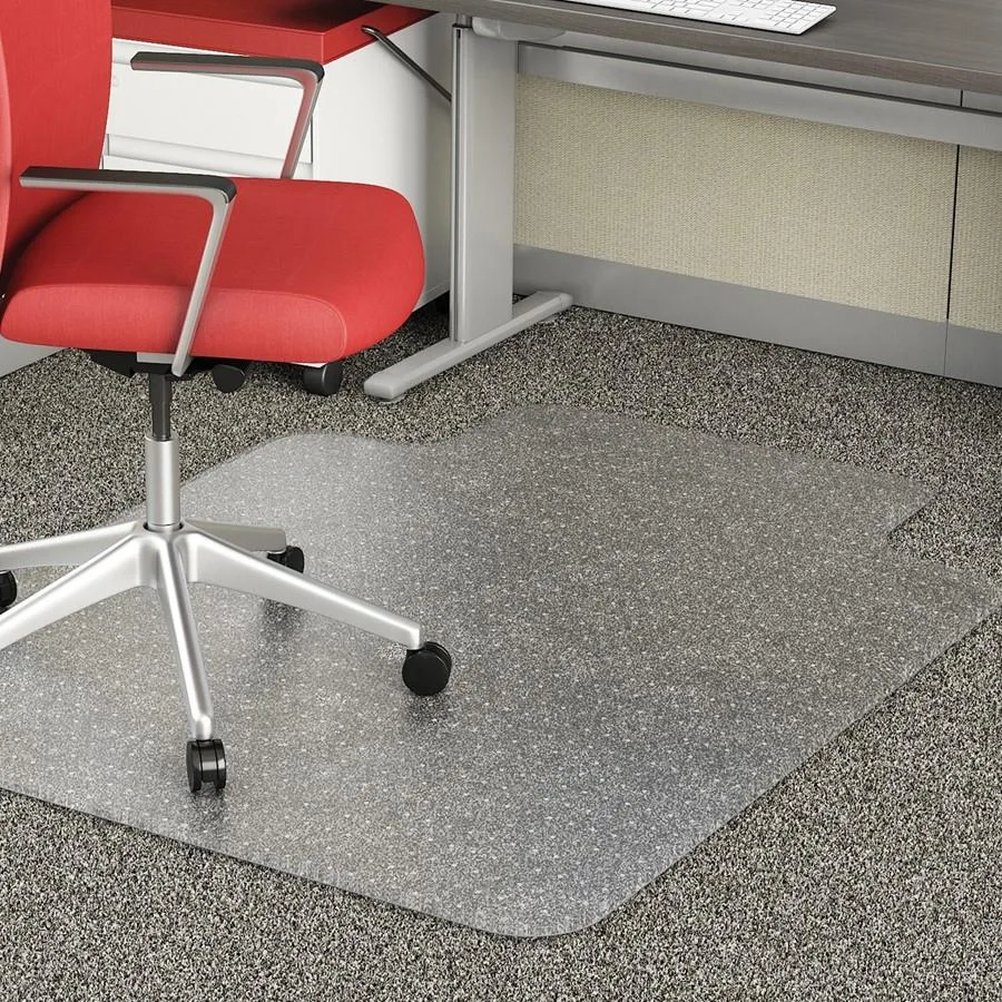 Lorell Lorell 69159 Chairmat 45"x60" Lip 25"x12" Clear office furniture — product photo