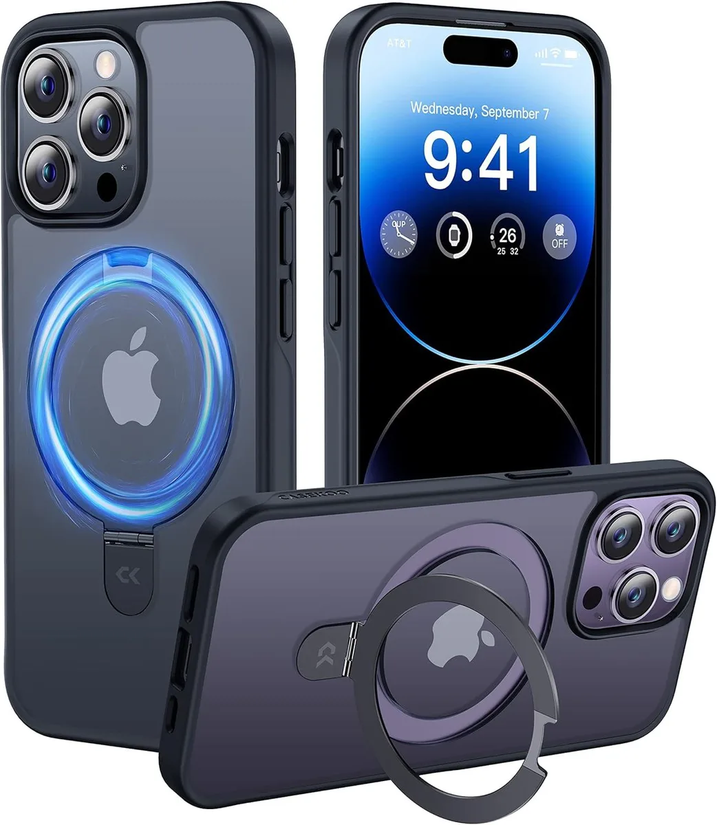 TAURKENAM TAURKENAM iPhone 14 Pro Case Magnetic Stand 6.1 Inch 2022 Black — product photo
