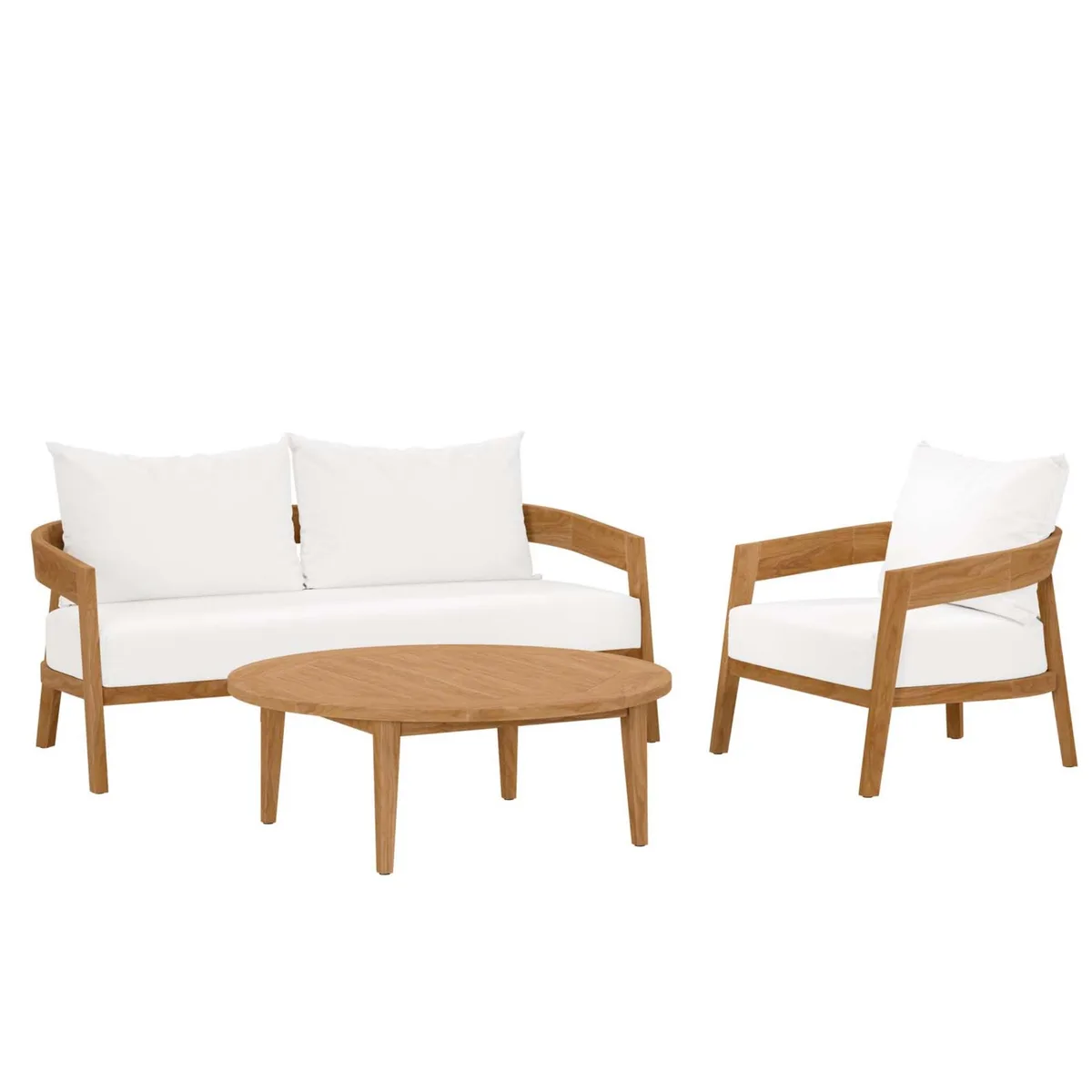 Modway Furniture Modway Furniture Brisbane Teak 3-Piece Patio Set — product photo