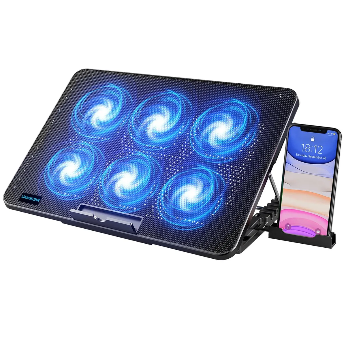  LIANGSTAR 6G-9E87-F7L7 Laptop Cooling Pad Black — product photo