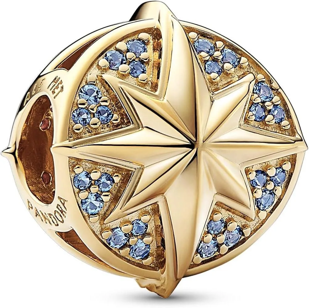 PANDORA PANDORA Marvel Captain Marvel Insignia Charm 14k gold-plated — product photo