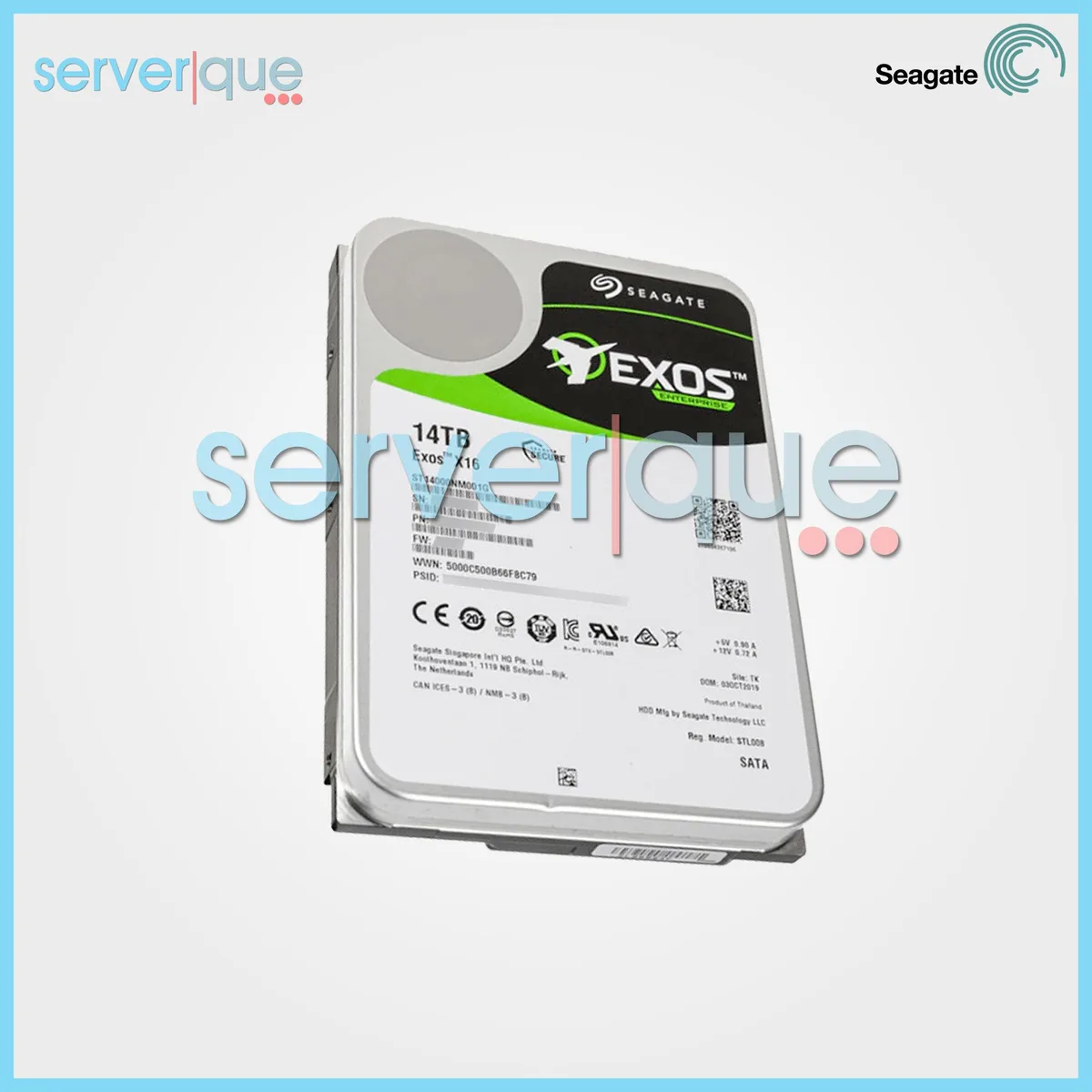 Seagate Seagate Exos X16 14TB 7.2K SATA 6.0Gb/s 3.5" 256MB Cache internal hard drive — product photo