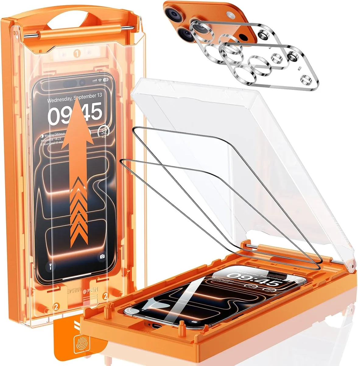 Pack of screen and camera lens protectors for iPhone 17 Pro Max