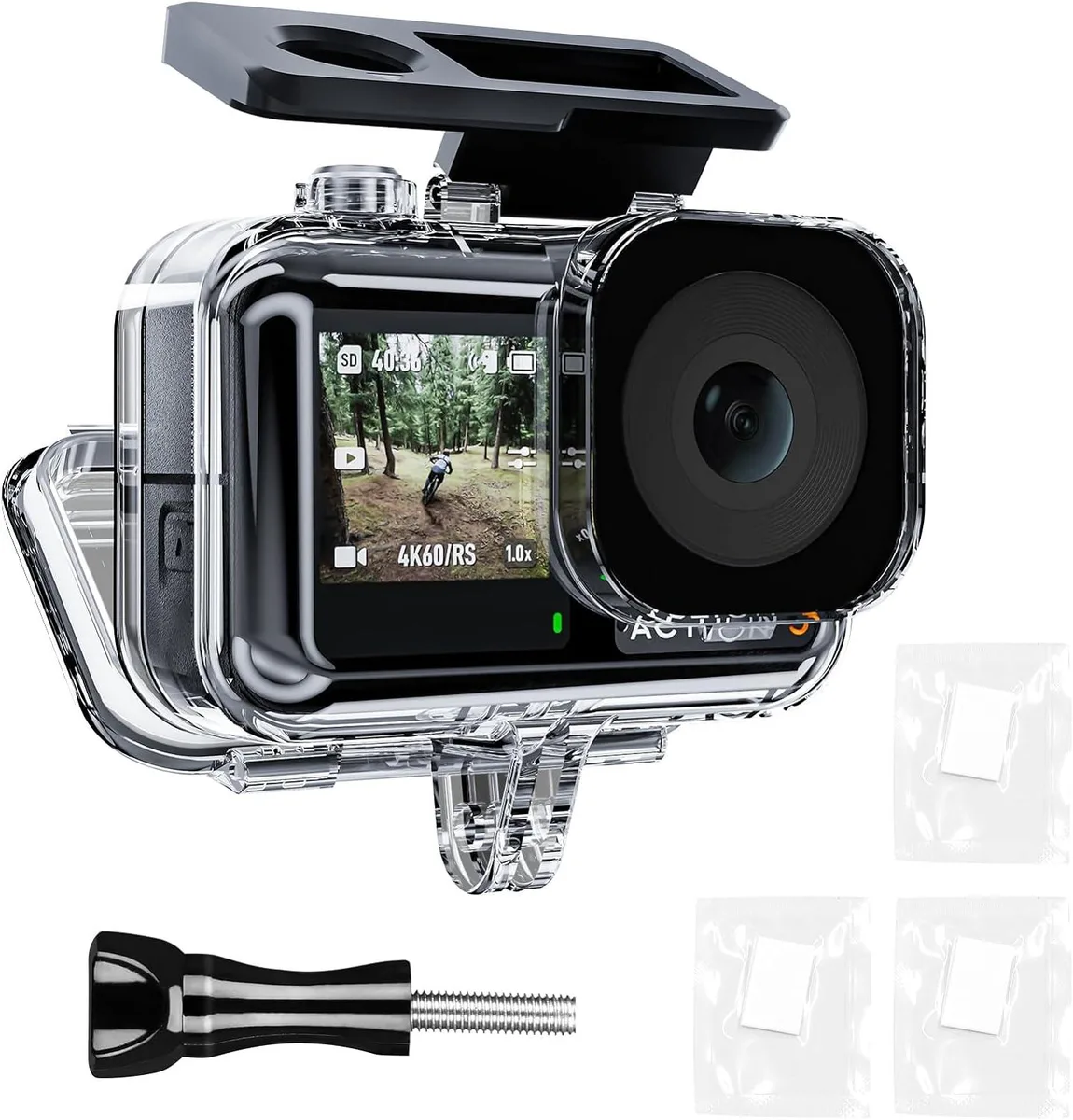 BONAEVER BONAEVER Waterproof Case DJI Action 4/3 45m 148ft Clear — product photo