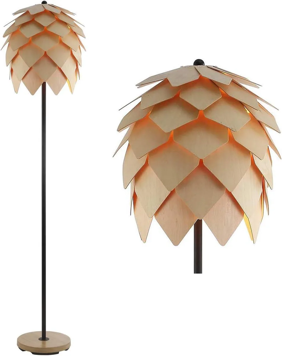 TUKO TUKO Simon 63" Pinecone LED Floor Lamp Natural/Black — product photo