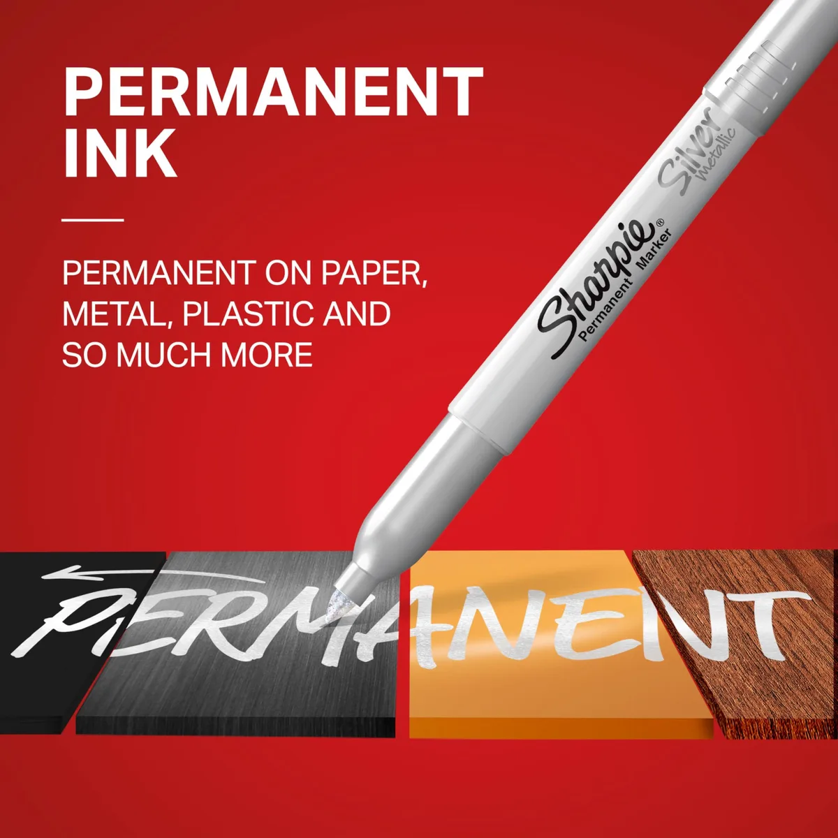 Two metallic permanent markers in gold and silver with fine points