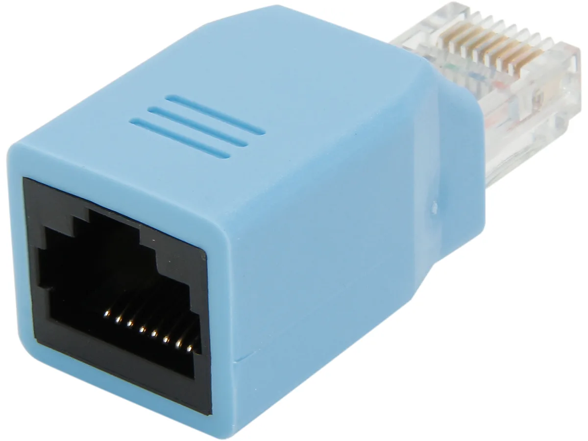 STARTECH STARTECH ROLLOVER RJ45 Female to Male Adapter Blue 45 .42 — product photo