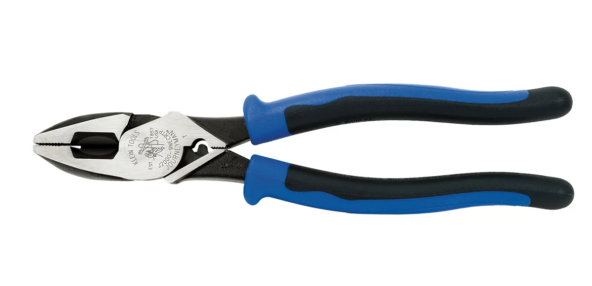 Klein Tools Klein Tools J2000-9NECRTP 9-1/2 in side cutting pliers with crimper and puller — product photo