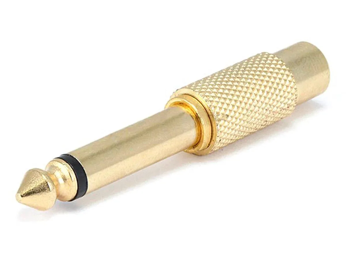 Monoprice Inc. Monoprice Inc. 1/4in TS Mono Plug to RCA Jack Adapter, Gold Plated — product photo